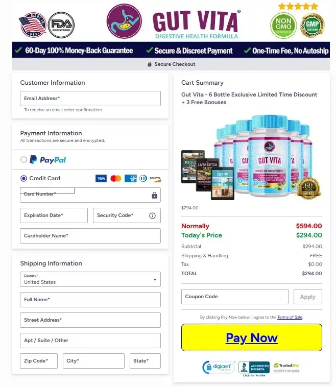 Gut Vita Gut Vita Order Page